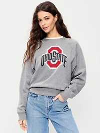 College Crew-Neck Sweatshirt for Women