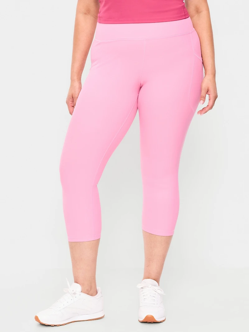 High-Waisted PowerSoft Crop Pocket Leggings