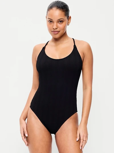 Braided-Strap One-Piece Swimsuit