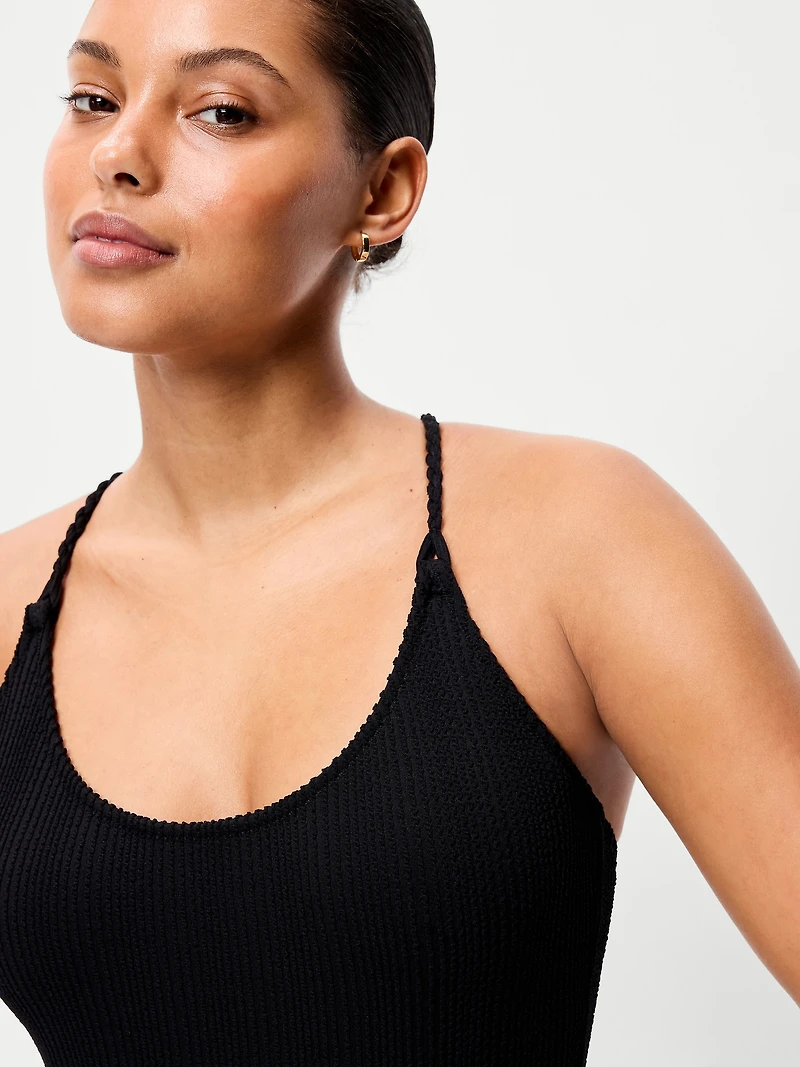 Braided-Strap One-Piece Swimsuit