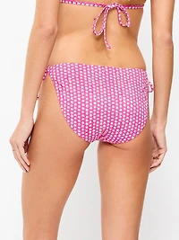 Pique String Bikini Swim Bottoms