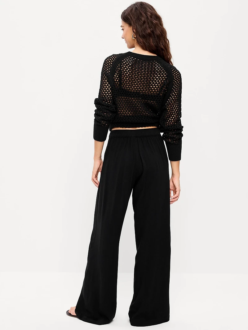 High-Waisted Playa Wide-Leg Pants