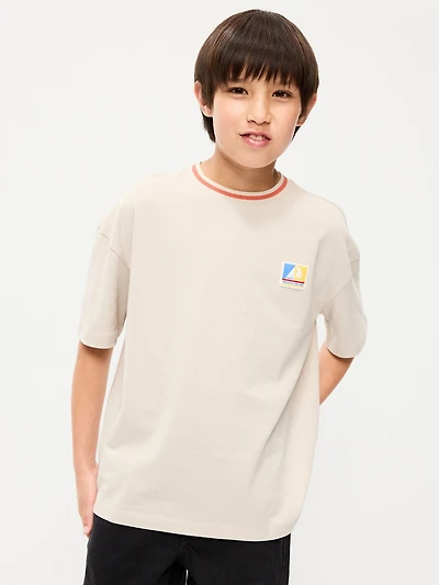 Oversized Short-Sleeve Graphic T-Shirt for Boys