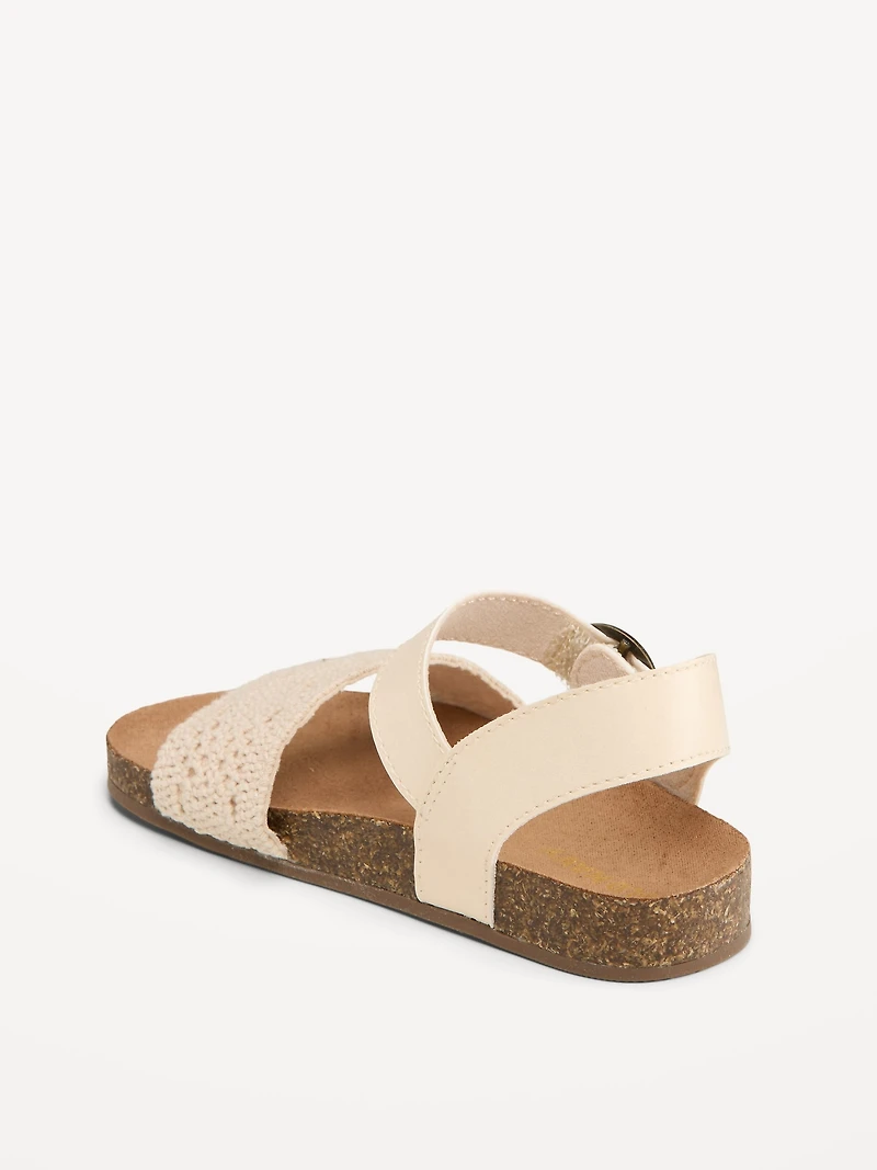 Crochet-Strap Sandals for Toddler Girls