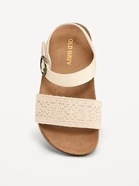 Crochet-Strap Sandals for Toddler Girls
