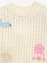 Boxy-Fit Sweater and Shorts Set for Toddler Girls