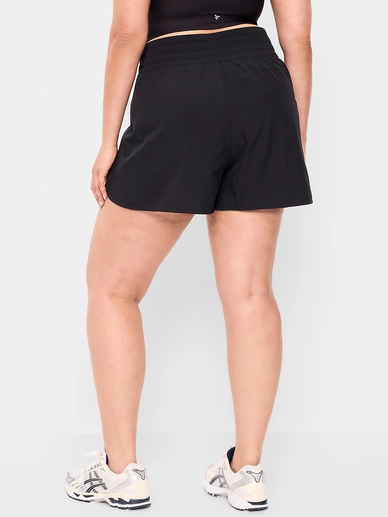 Extra High-Waisted Crinkle Run Shorts - 3-inch inseam