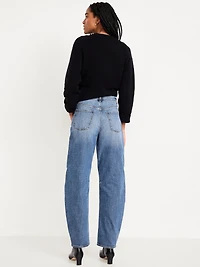 High-Waisted Barrel Full Length Jeans