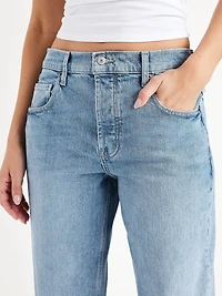 Mid-Rise Slouchy Straight Jeans
