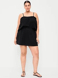Ruffle Waist Mini Skort