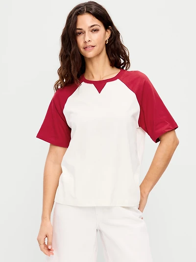 Vintage Crew-Neck Raglan T-Shirt