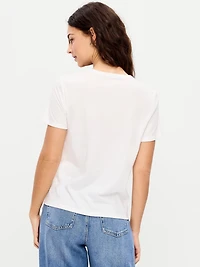 Crew-Neck Flag Graphic T-Shirt