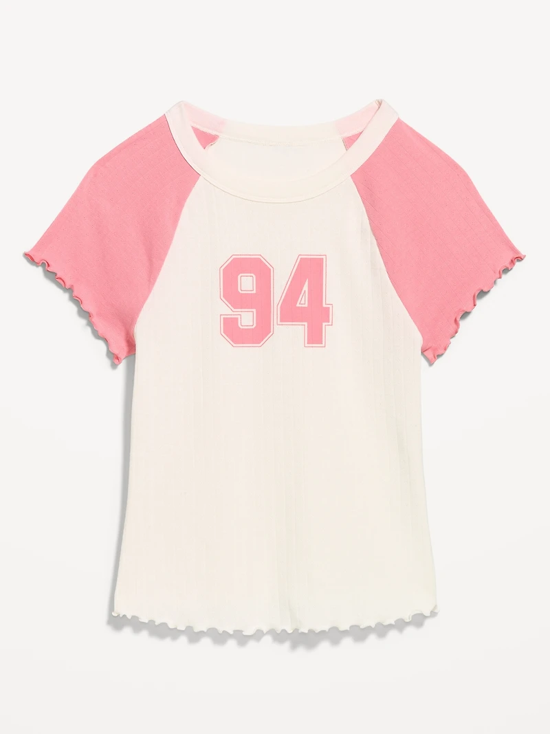 Short-Sleeve Pointelle Pajama Top