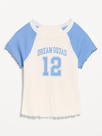 Short-Sleeve Pointelle Sleep Top