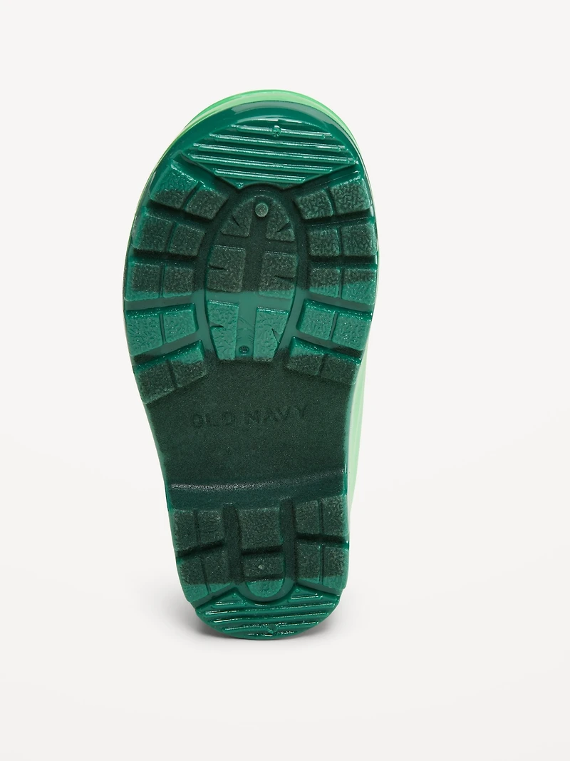 Tall Frog-Graphic Rain Boots for Toddler Boys