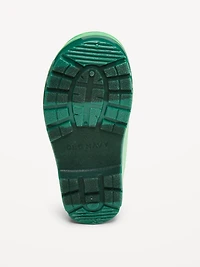 Tall Frog-Graphic Rain Boots for Toddler Boys