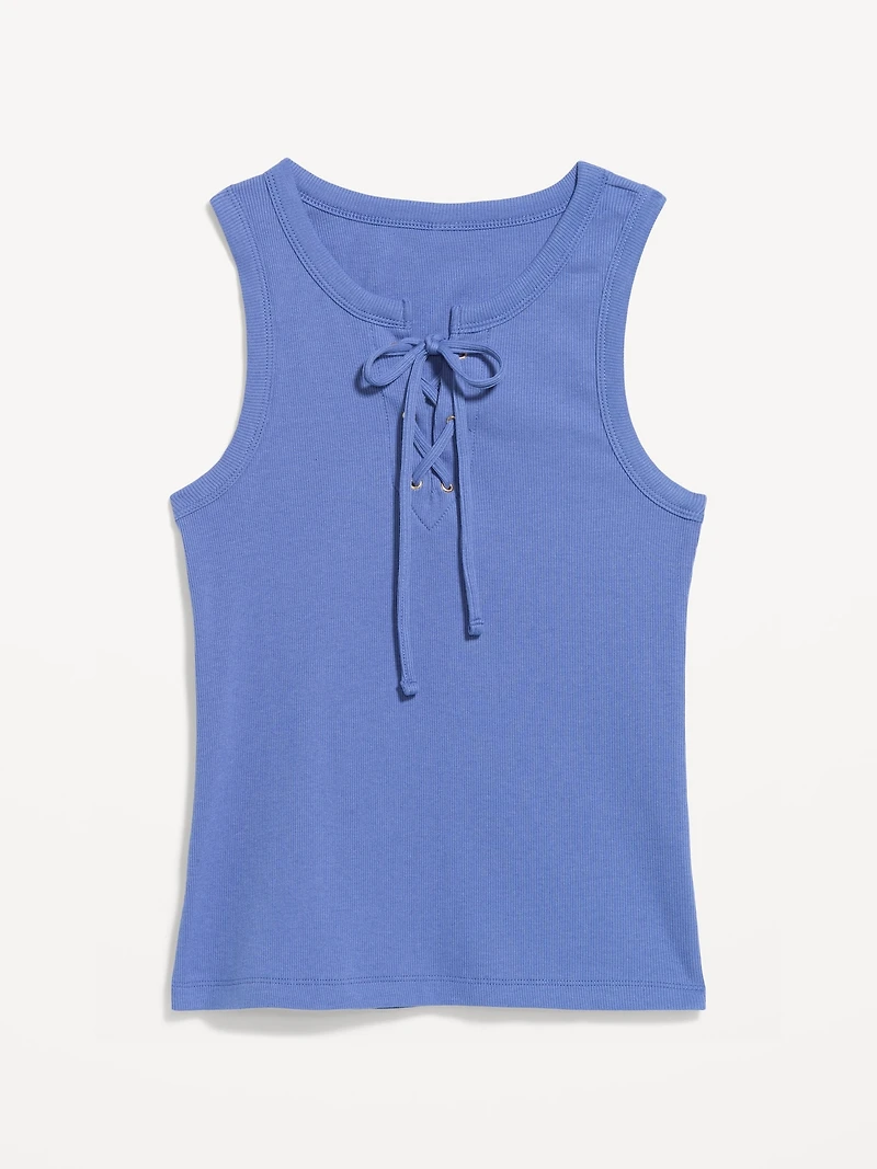 Lace-Up Tank Top