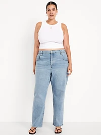 Mid-Rise Slouchy Straight Jeans