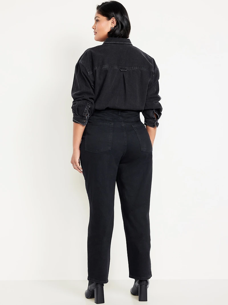 Curvy Extra High-Waisted Straight Jeans