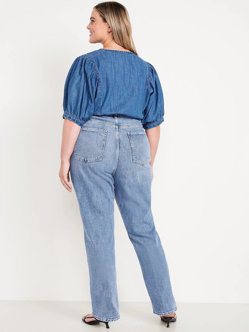 Extra High-Waisted Straight Jeans