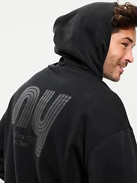 Oversized Washed Cropped Hoodie