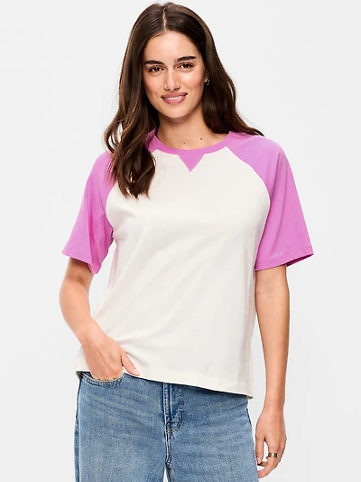 Vintage Crew-Neck Raglan T-Shirt