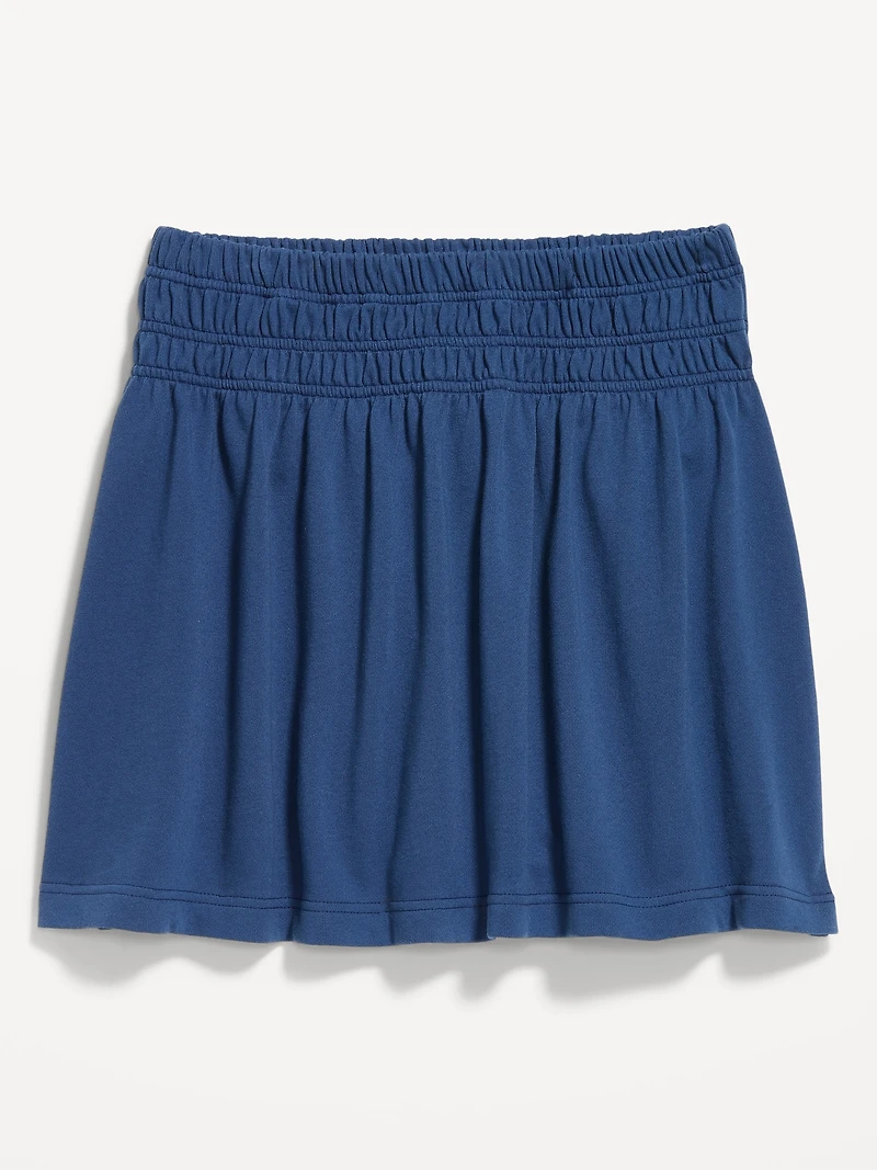 SoComfy Terry Smocked Mini Skirt