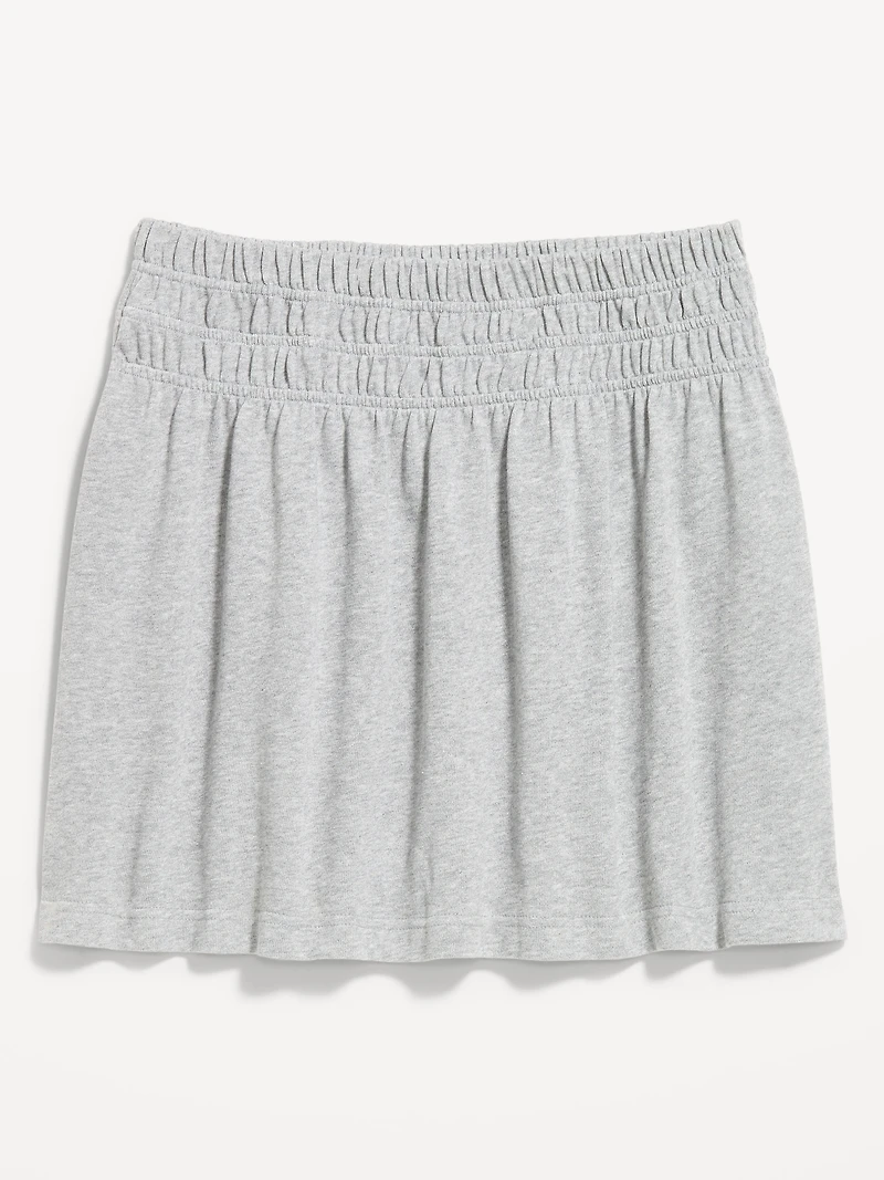 Smocked-Waist Mini Skirt