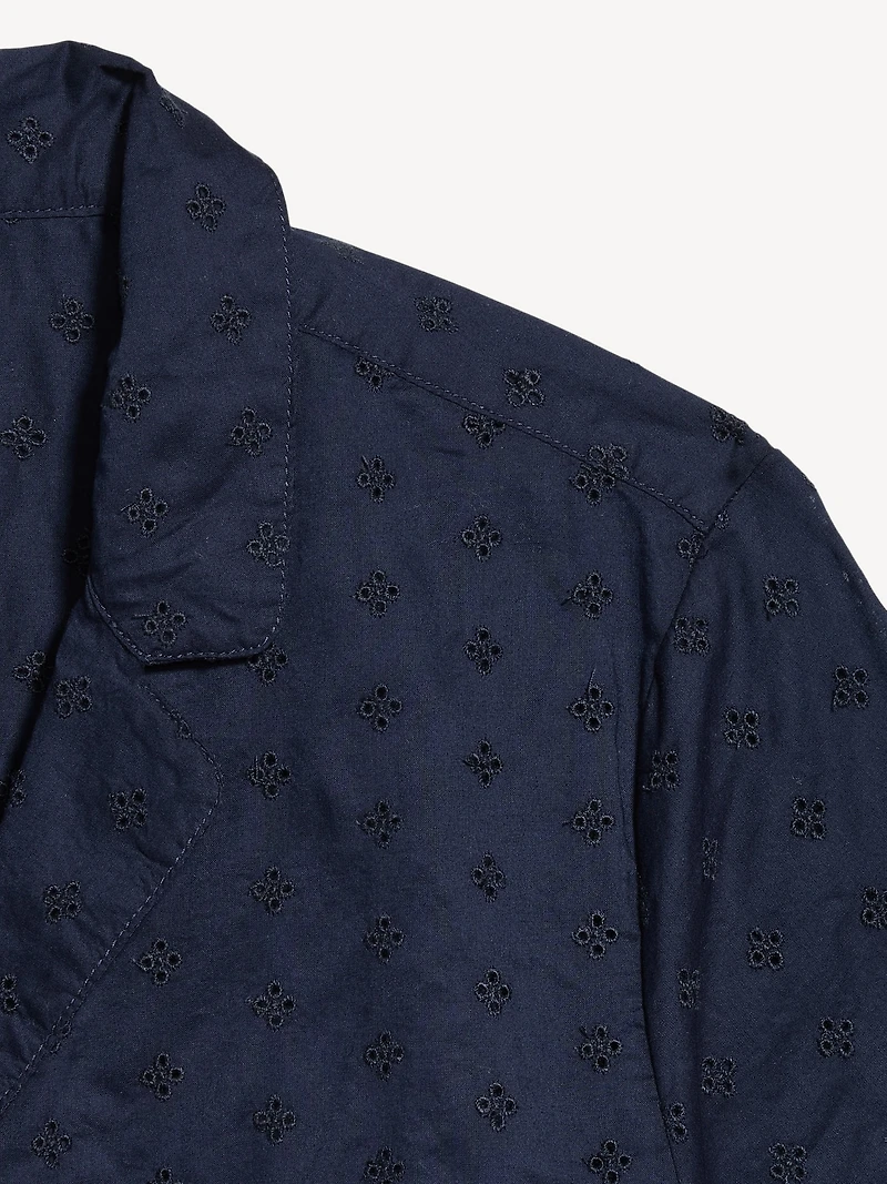 Classic Eyelet Sleep Short Set