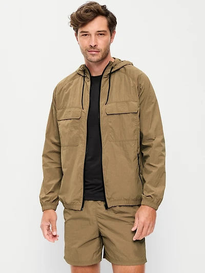 Loose Full Zip Utility Jacket