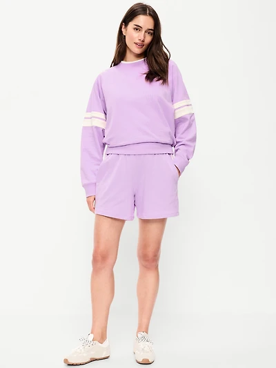 High-Waisted Pull-On Shorts -- 5-inch inseam