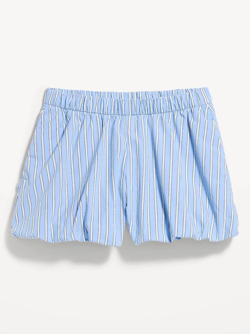 Poplin Bubble Hem Shorts