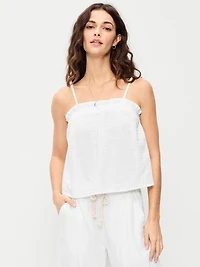 Crinkle Gauze Tank Top