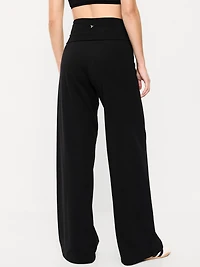High-Waisted PowerChill Fold-Over Wide-Leg Pants