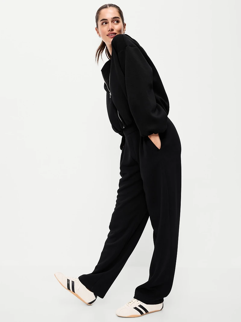 Bounce Fleece Bubble-Hem Hoodie