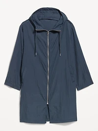 Loose-Fit Hooded Trench Coat