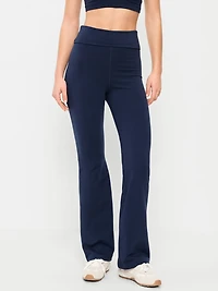 High-Waisted PowerChill Fold-Over Bootcut Leggings