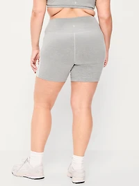 High-Waisted PowerChill Side-Stripe Biker Shorts - 5-inch inseam