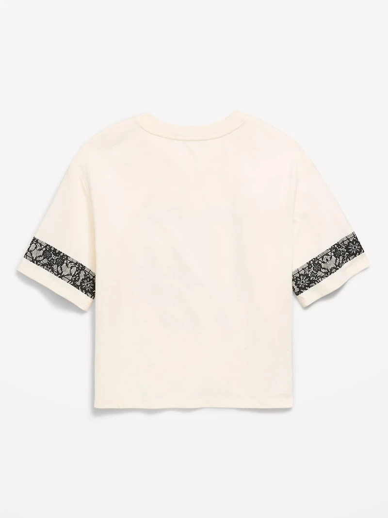 Oversized Football-Style T-Shirt for Girls