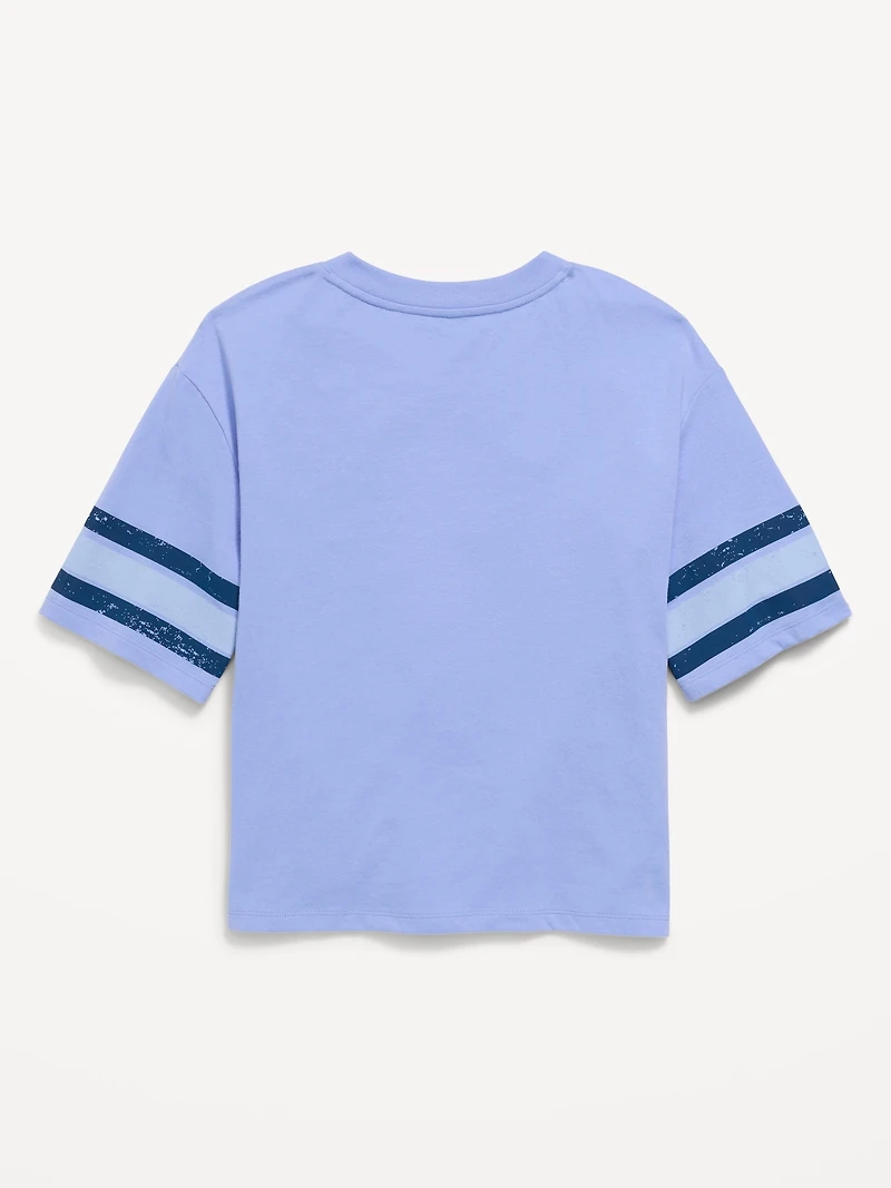 Oversized Football-Style T-Shirt for Girls