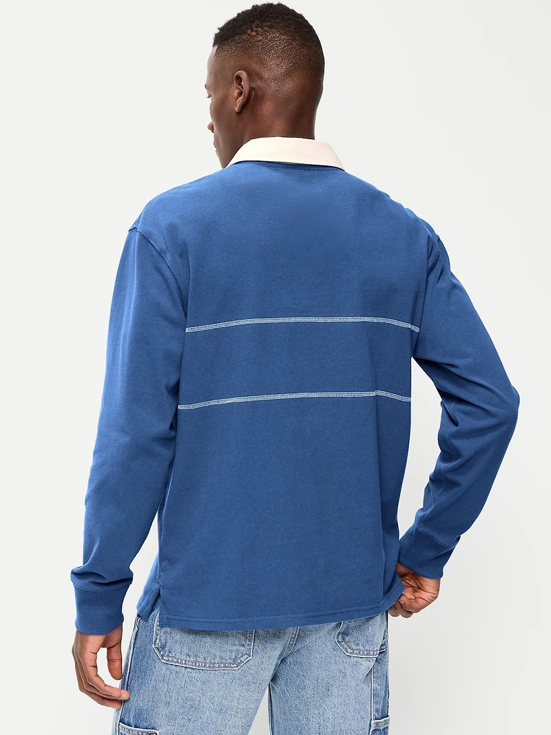 Color-Block Rugby Polo