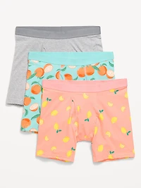 Printed Boxer-Brief Underwear 3-Pack - 6.25-inch inseam
