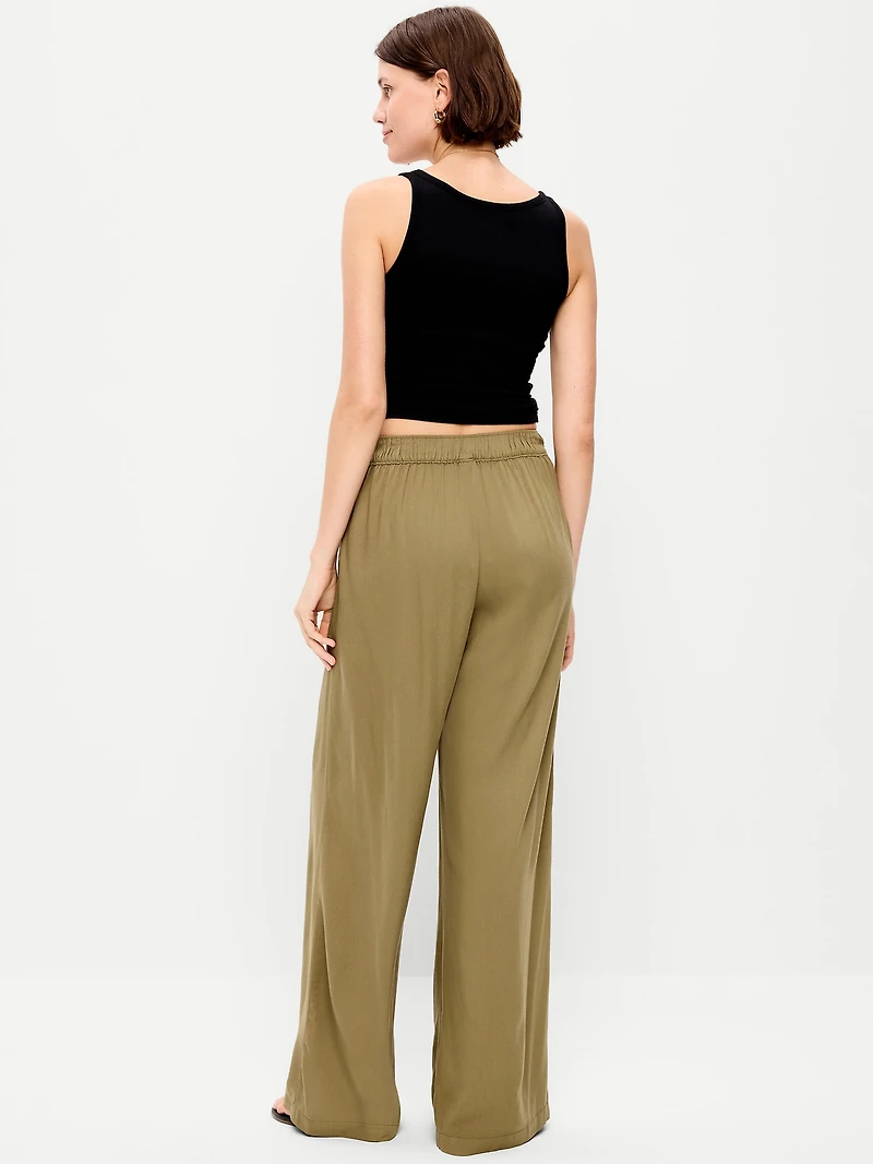 High-Waisted Playa Wide-Leg Pants
