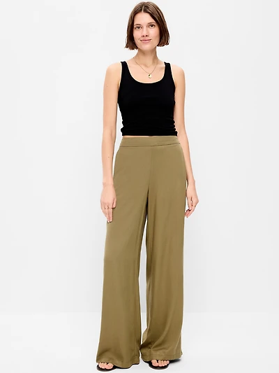 High-Waisted Playa Wide-Leg Pants