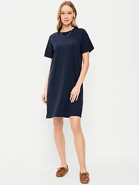 Vintage Crew-Neck Mini T-Shirt Dress