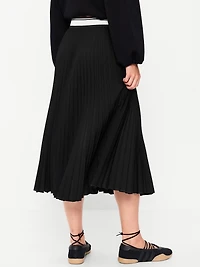 StretchTech Pleated Midi Skirt