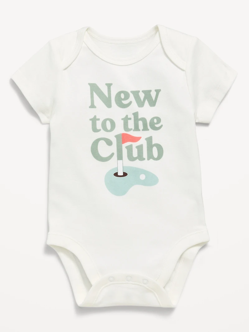Short-Sleeve Unisex Graphic Bodysuit for Baby
