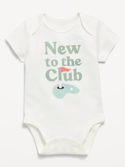Short-Sleeve Unisex Graphic Bodysuit for Baby