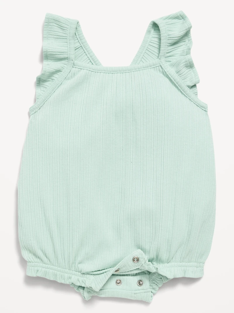 Sleeveless Ruffle-Trim Romper for Baby
