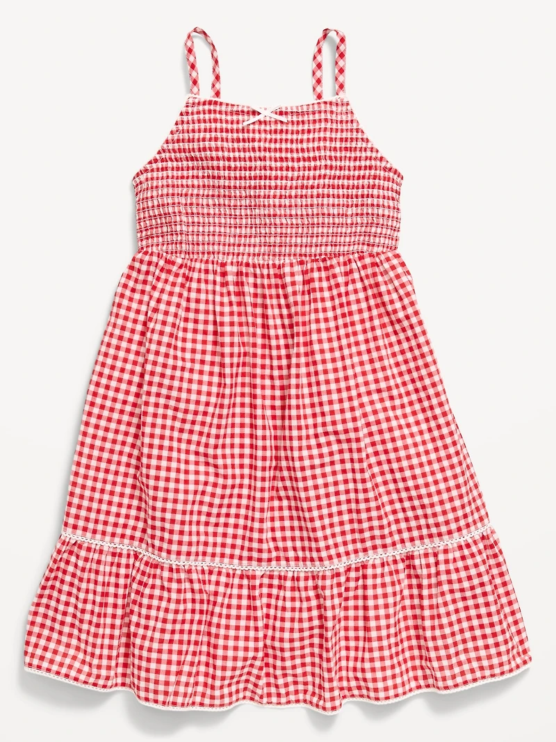 Sleeveless Smocked Fit and Flare Dress for Girls